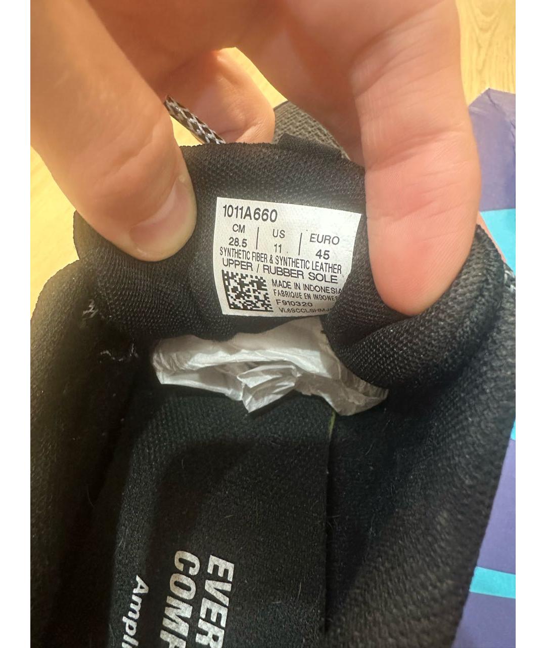 ASICS Черные синтетические низкие кроссовки / кеды, фото 6
