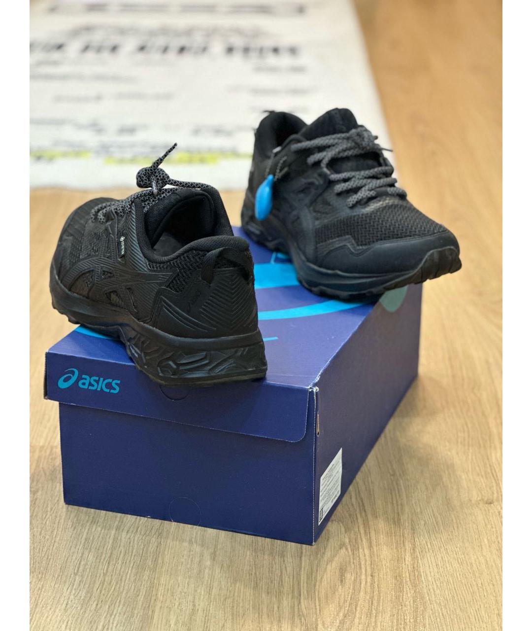 ASICS Черные синтетические низкие кроссовки / кеды, фото 4