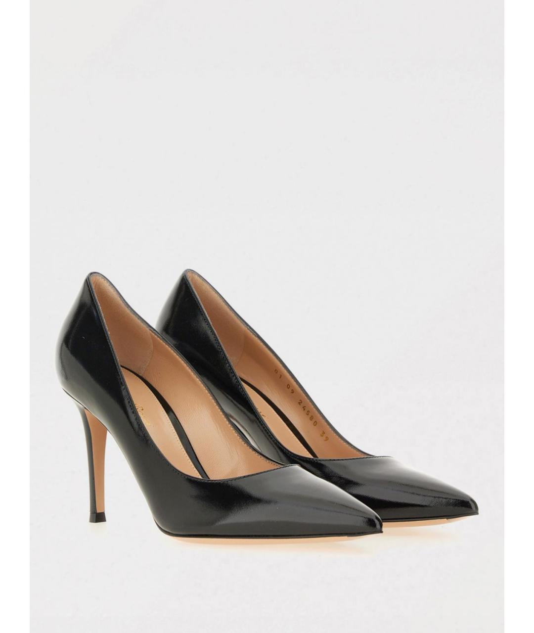 GIANVITO ROSSI Черные кожаные туфли, фото 2