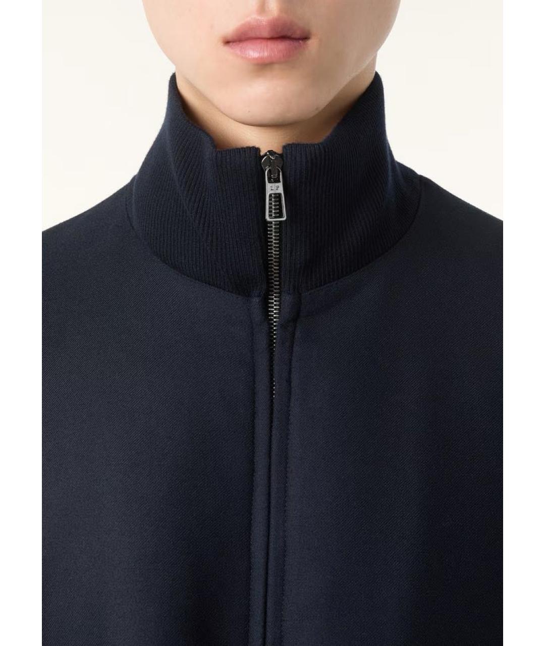 LORO PIANA Темно-синяя шерстяная куртка, фото 4
