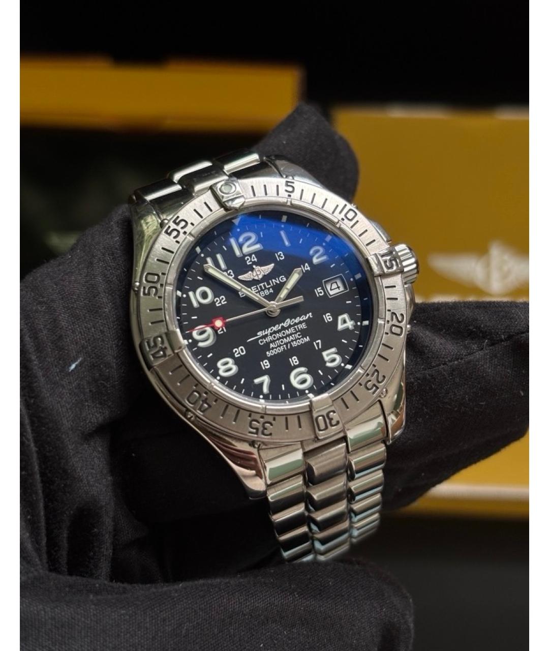 BREITLING Черные стальные часы, фото 3