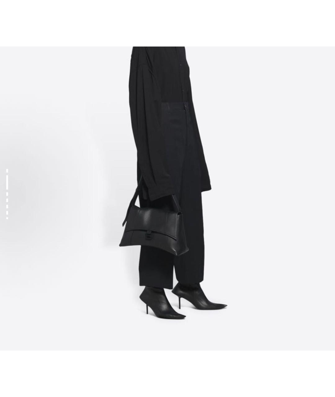 BALENCIAGA Черная кожаная сумка с короткими ручками, фото 8