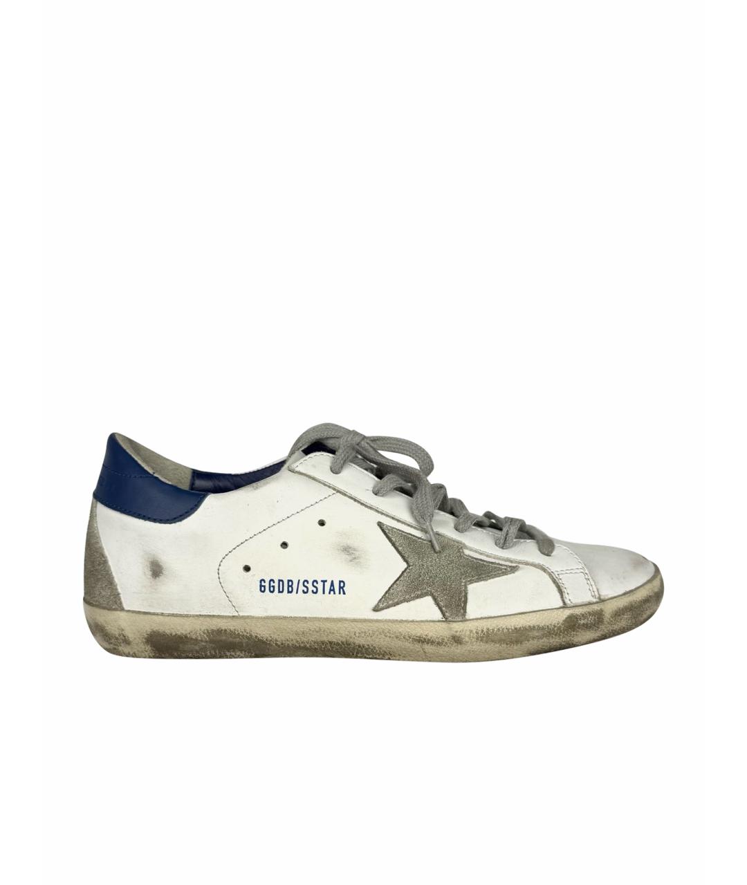 GOLDEN GOOSE DELUXE BRAND Белые кожаные кеды, фото 1