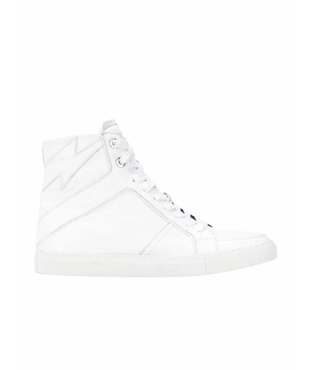 ZADIG & VOLTAIRE Белые кожаные кеды, фото 1