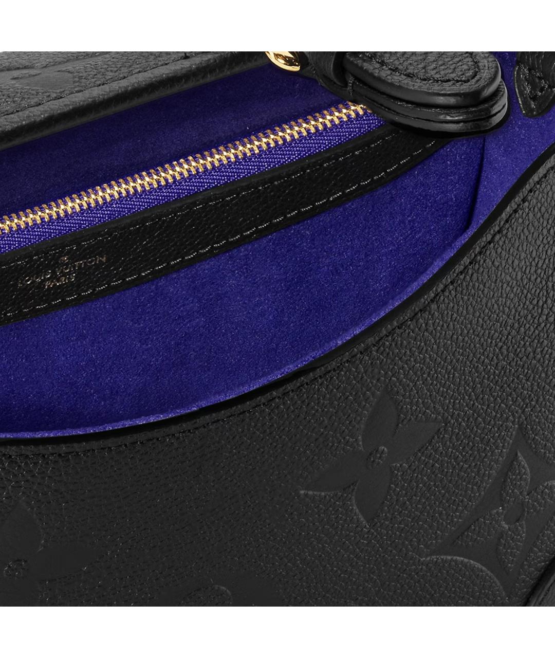 LOUIS VUITTON Черная кожаная сумка через плечо, фото 7