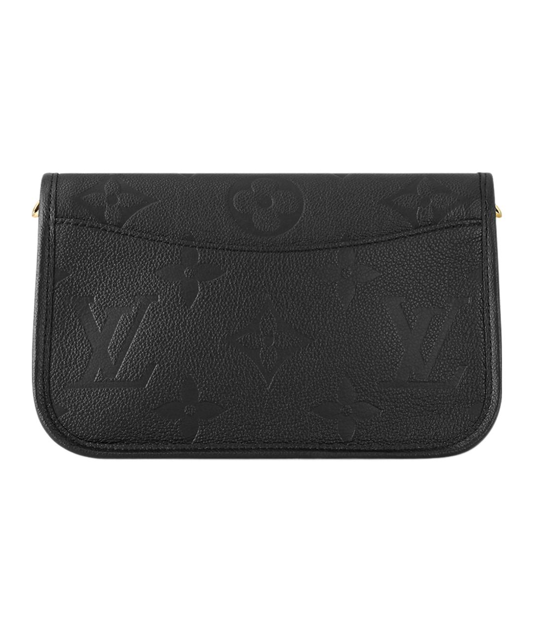LOUIS VUITTON Черная кожаная сумка через плечо, фото 3