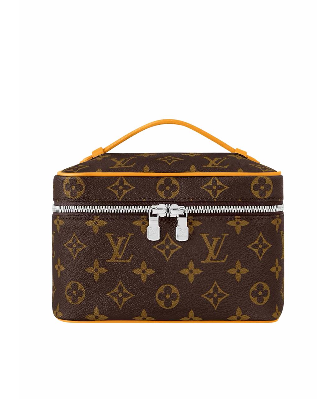 LOUIS VUITTON Коричневая кожаная косметичка, фото 1