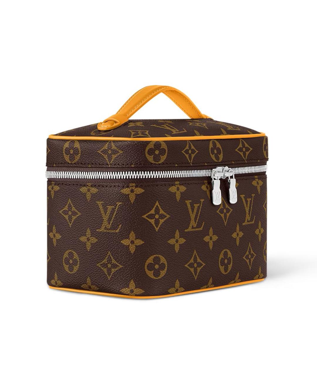 LOUIS VUITTON Коричневая кожаная косметичка, фото 2