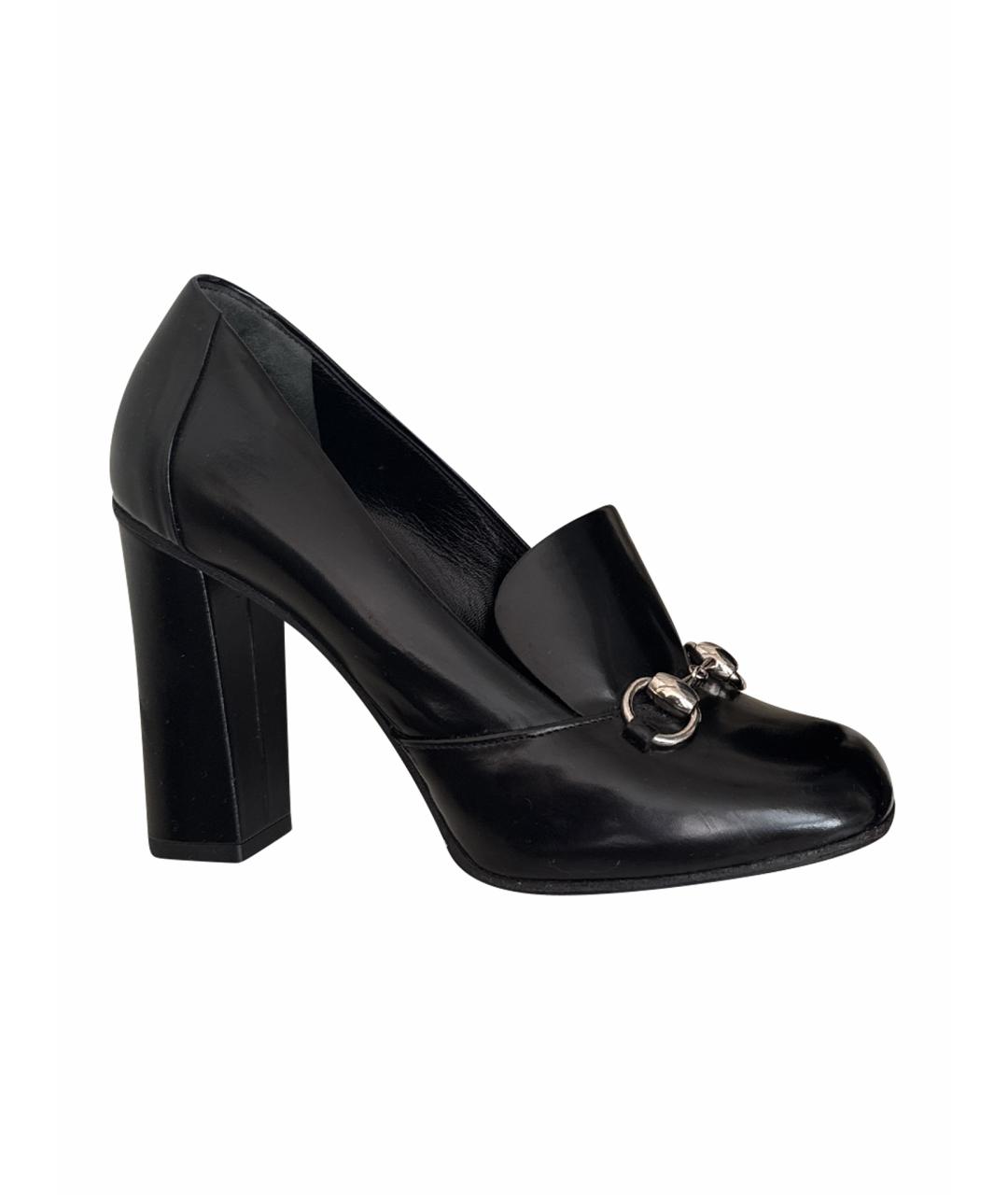 GUCCI Черные кожаные туфли, фото 1