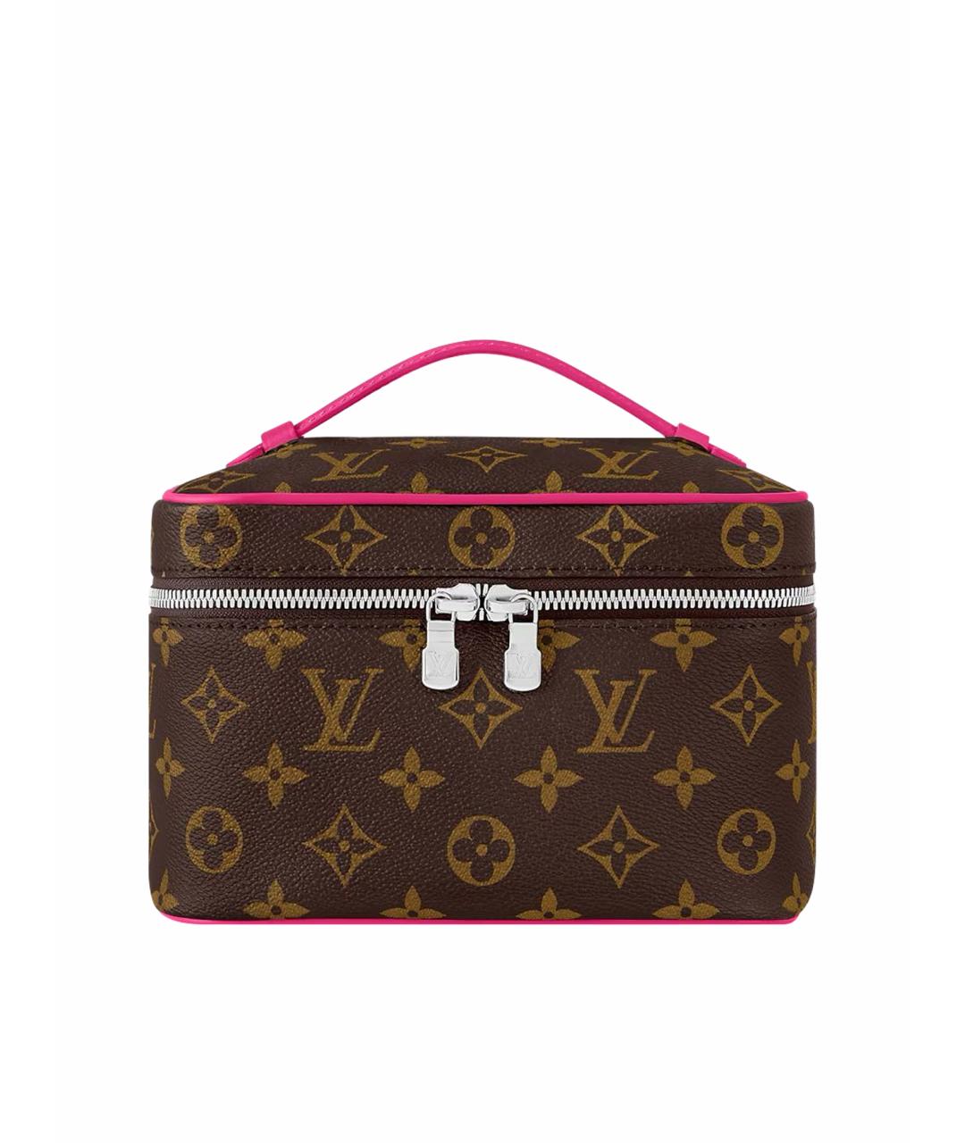 LOUIS VUITTON Коричневая кожаная косметичка, фото 1