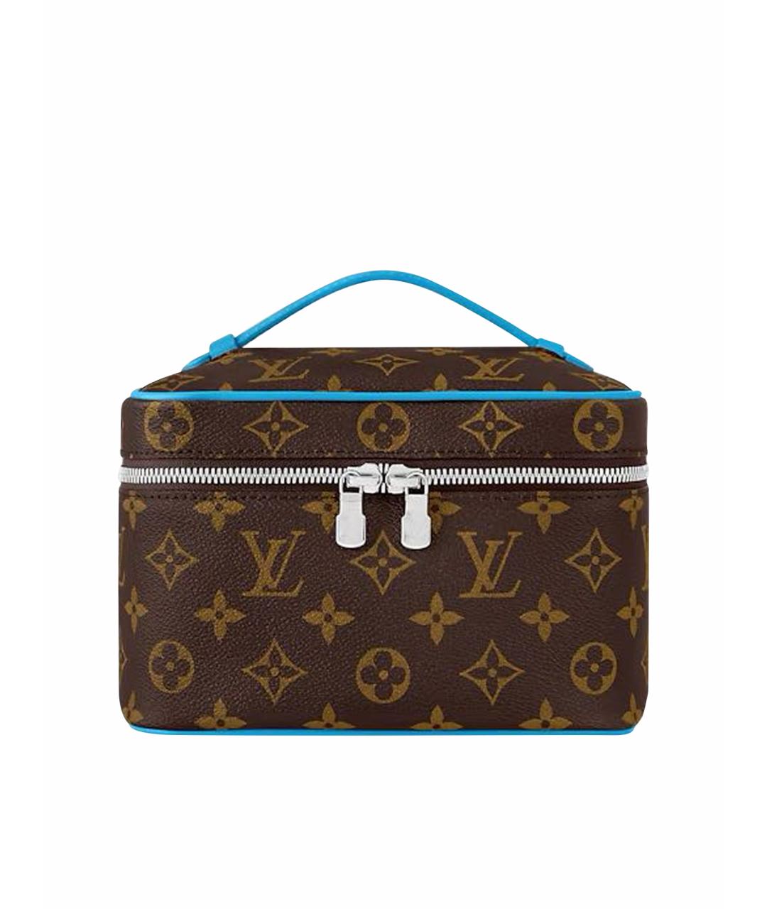 LOUIS VUITTON Коричневая кожаная косметичка, фото 1