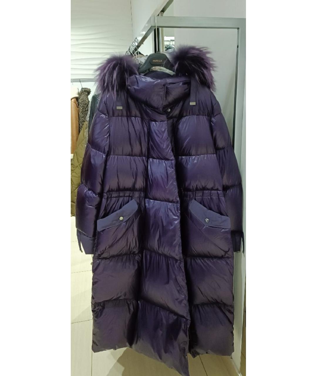 DIEGO M Фиолетовый полиэстеровый пуховик, фото 5