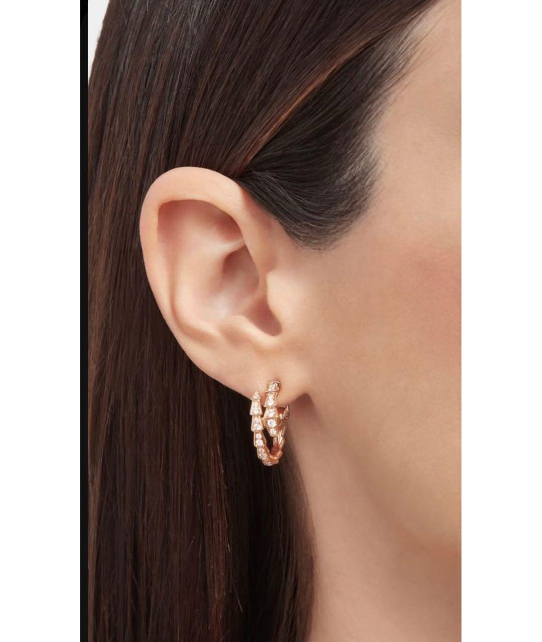 BVLGARI Золотые серьги из розового золота, фото 5