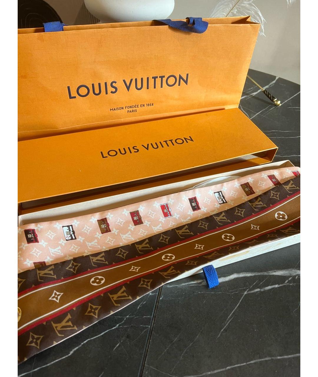 LOUIS VUITTON Коричневая повязка, фото 3