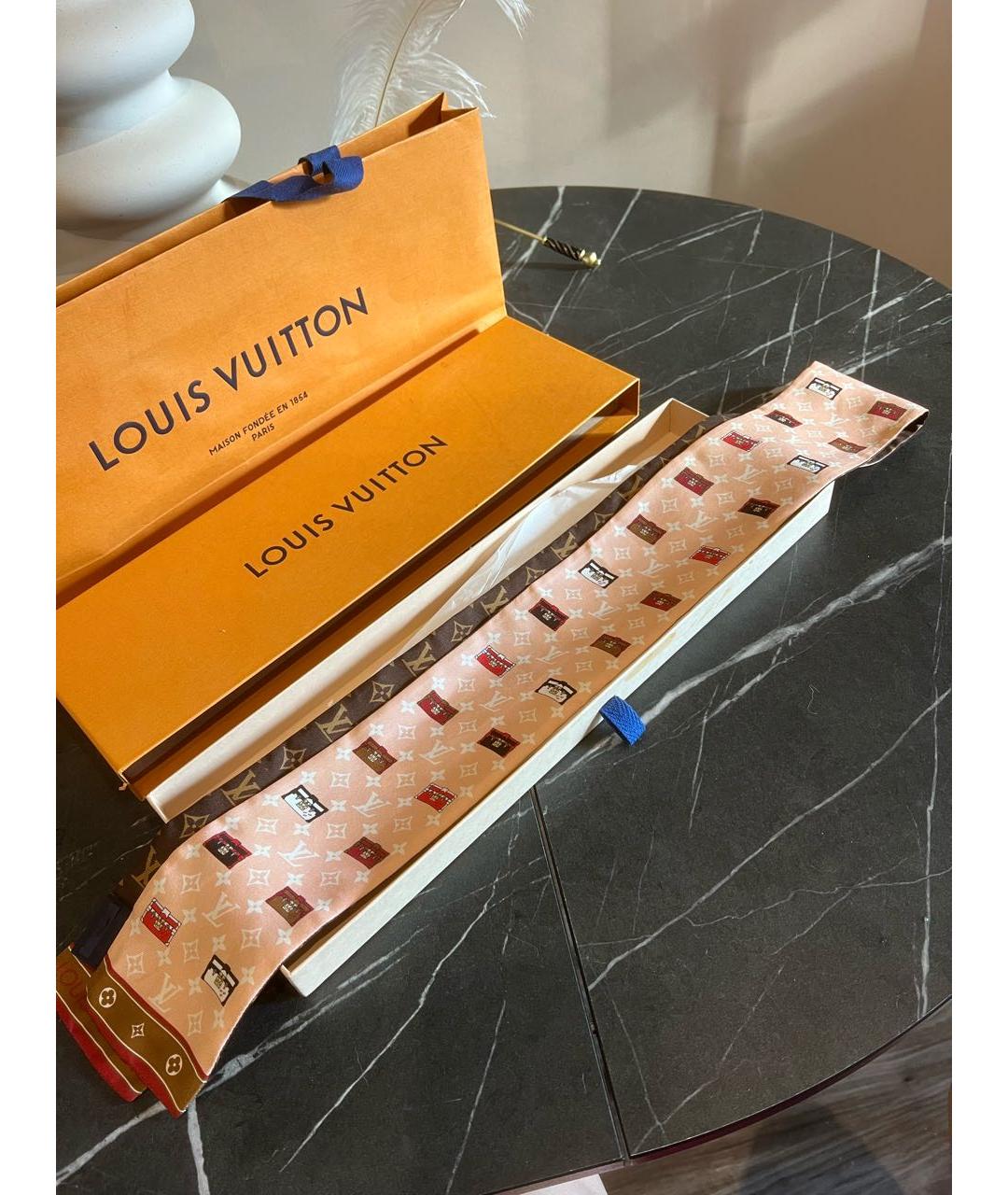 LOUIS VUITTON Коричневая повязка, фото 5