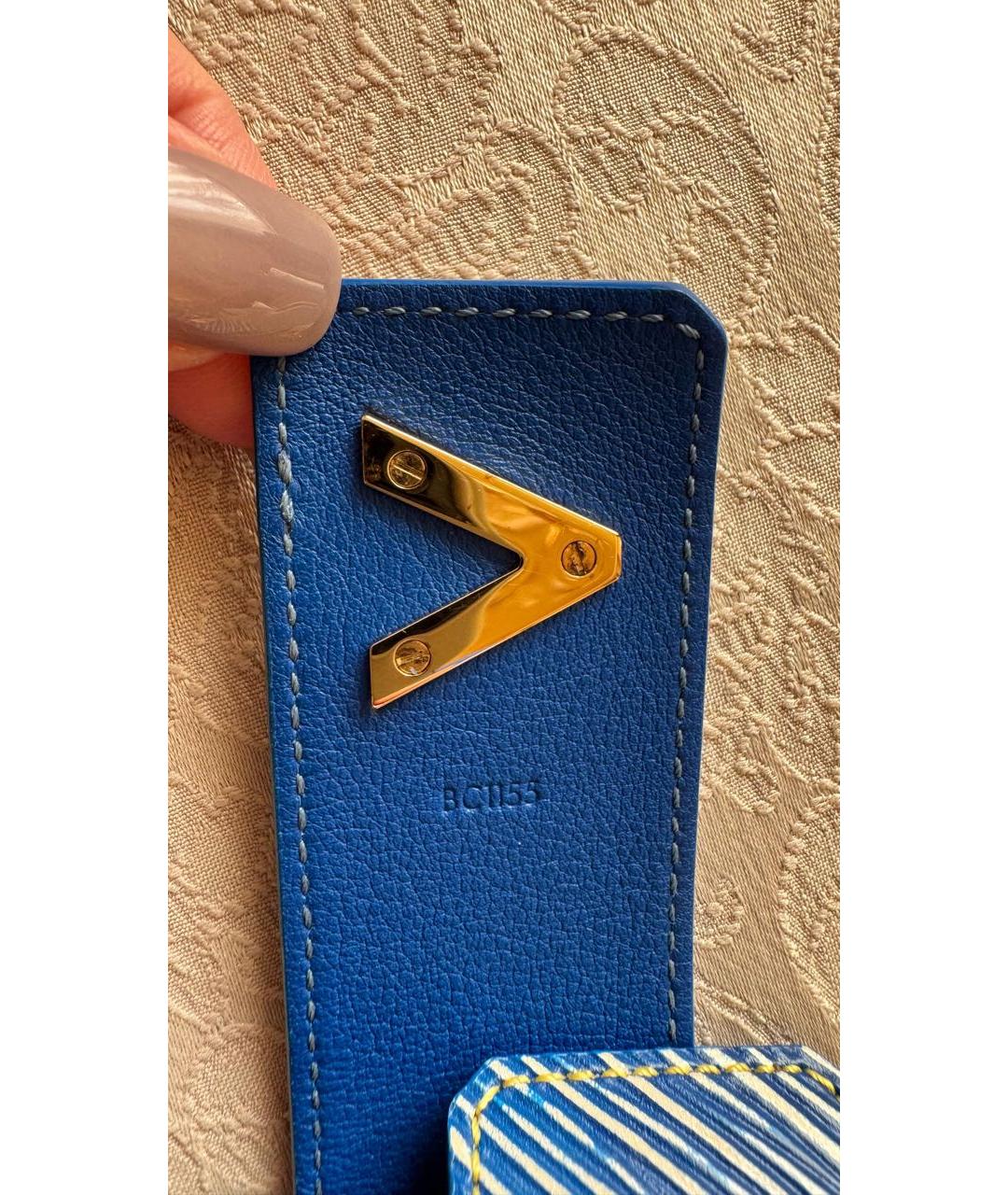 LOUIS VUITTON Синий кожаный браслет, фото 3