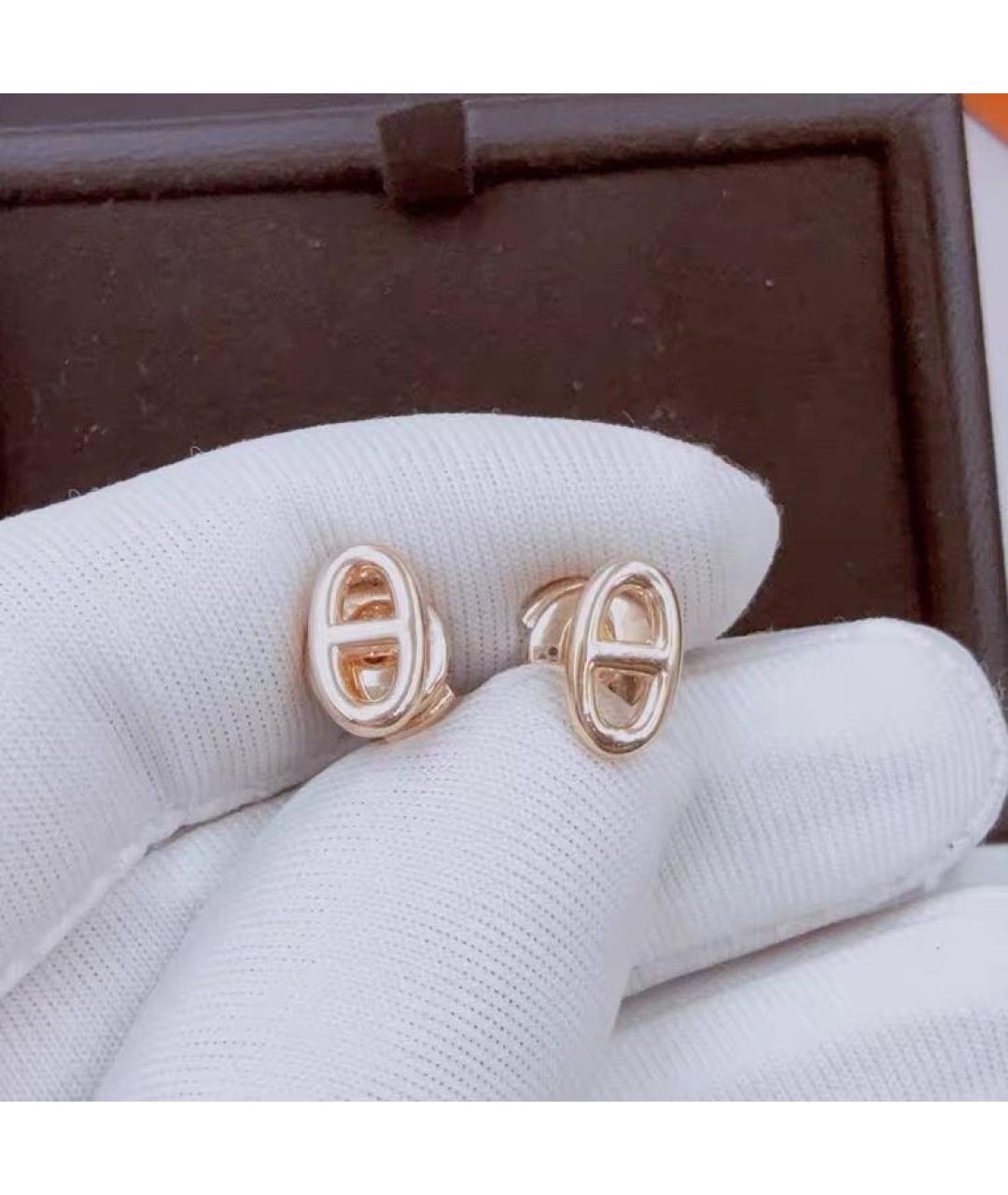 HERMES Розовые серьги из розового золота, фото 4