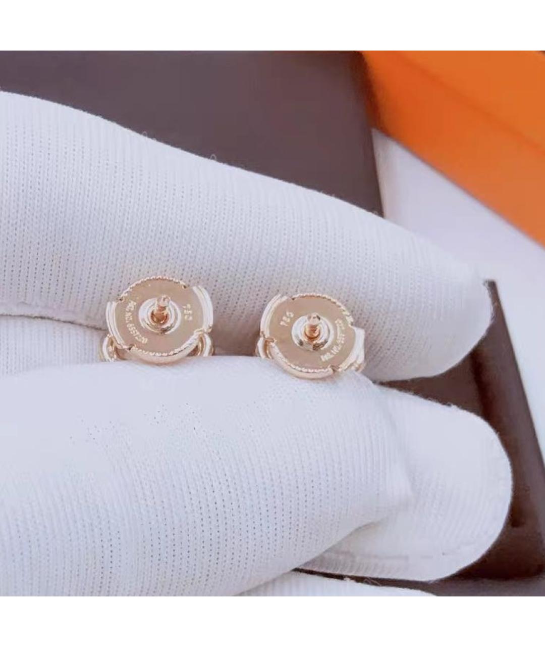 HERMES Розовые серьги из розового золота, фото 6