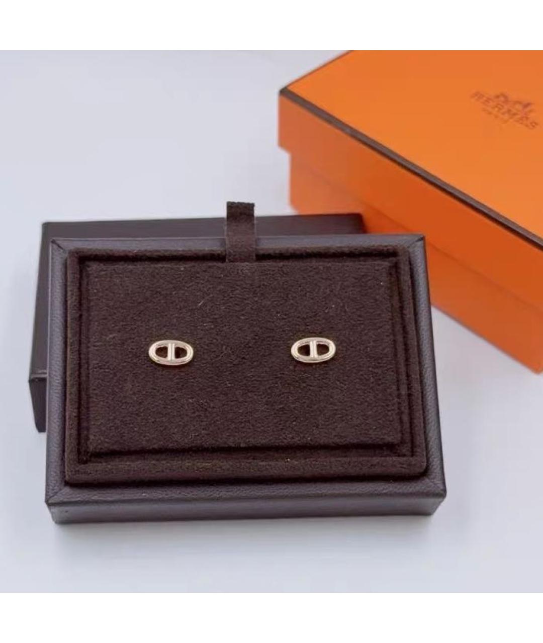 HERMES Розовые серьги из розового золота, фото 2