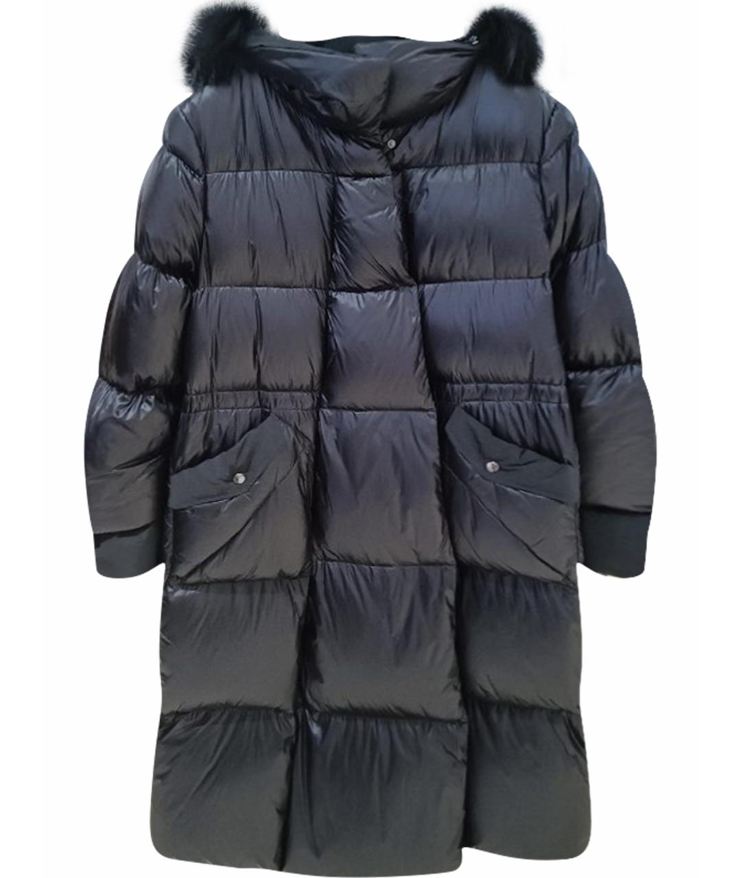 DIEGO M Черный полиэстеровый пуховик, фото 1