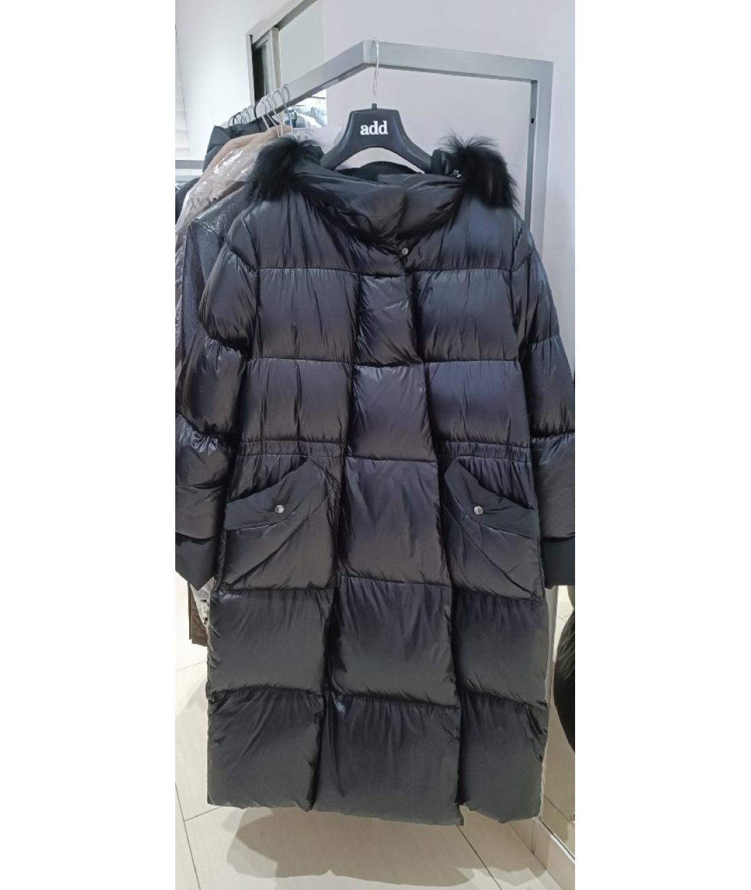 DIEGO M Черный полиэстеровый пуховик, фото 5