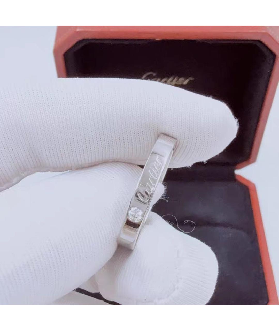 CARTIER Белое платиновое кольцо, фото 4