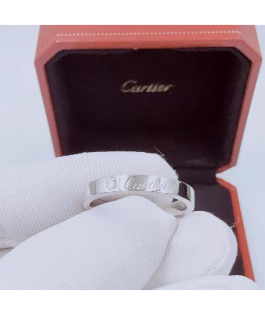 CARTIER Белое платиновое кольцо, фото 2