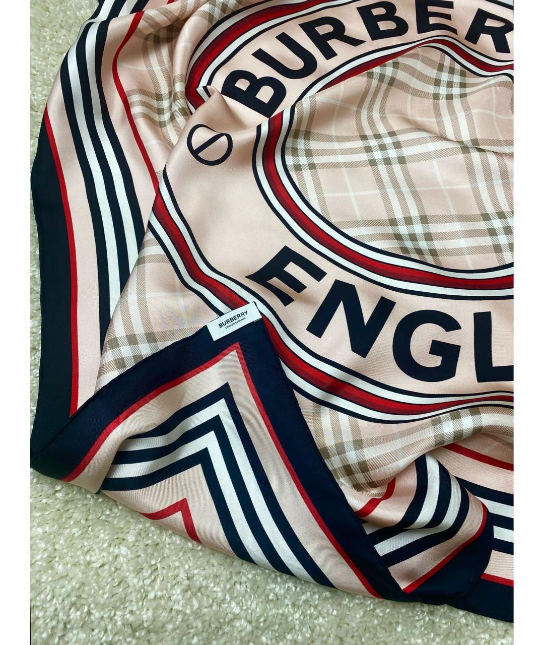 BURBERRY Мульти шелковый платок, фото 3