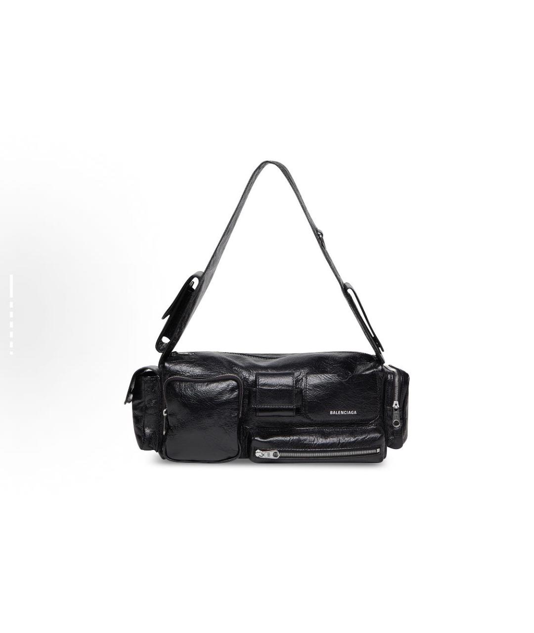 BALENCIAGA Черная кожаная сумка с короткими ручками, фото 8
