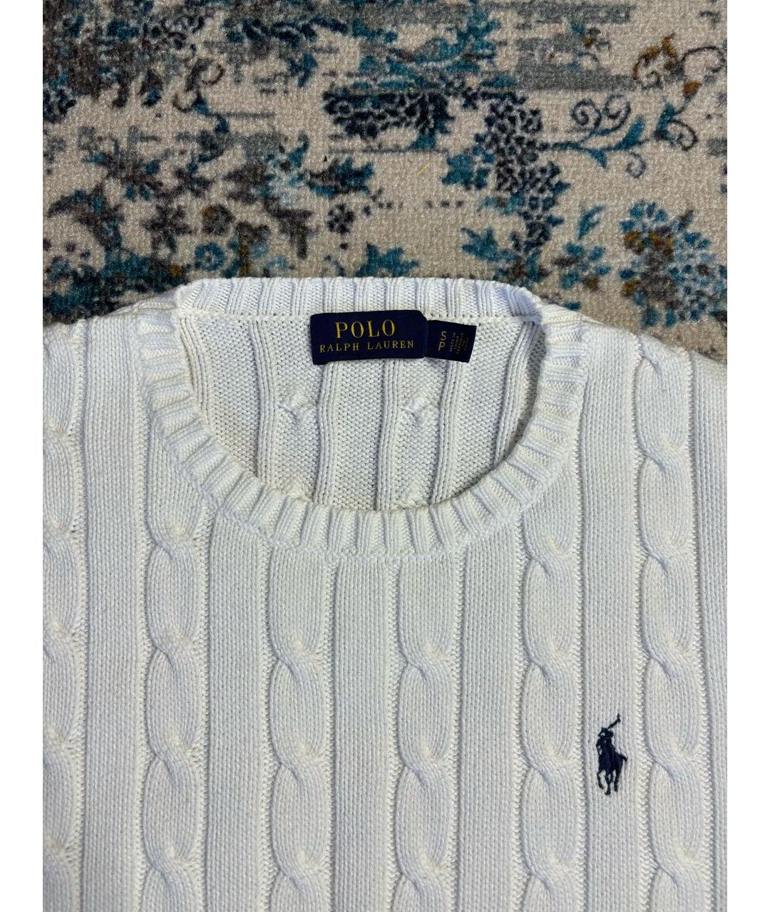 POLO RALPH LAUREN Белый хлопковый джемпер / свитер, фото 3