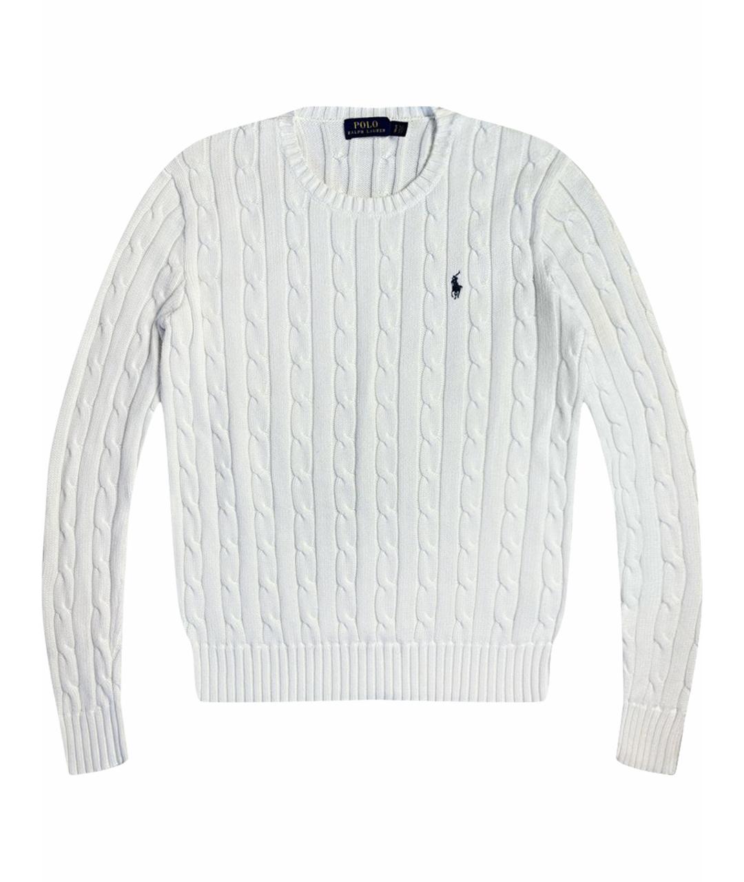 POLO RALPH LAUREN Белый хлопковый джемпер / свитер, фото 1