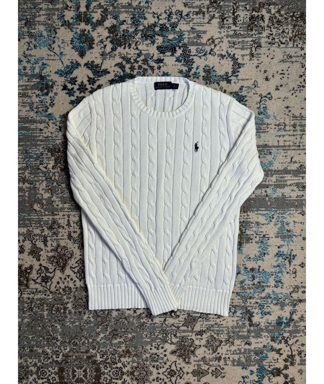 POLO RALPH LAUREN Белый хлопковый джемпер / свитер, фото 5
