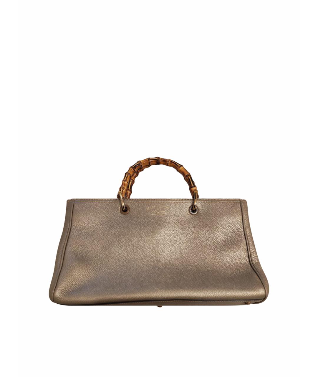 GUCCI Бежевая кожаная сумка тоут, фото 1