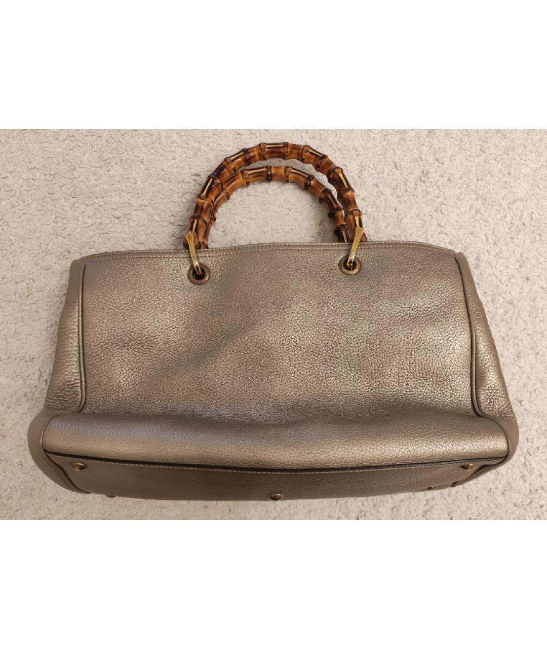 GUCCI Бежевая кожаная сумка тоут, фото 3