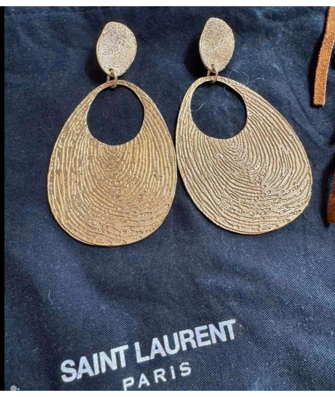 SAINT LAURENT Золотые металлические клипсы, фото 5