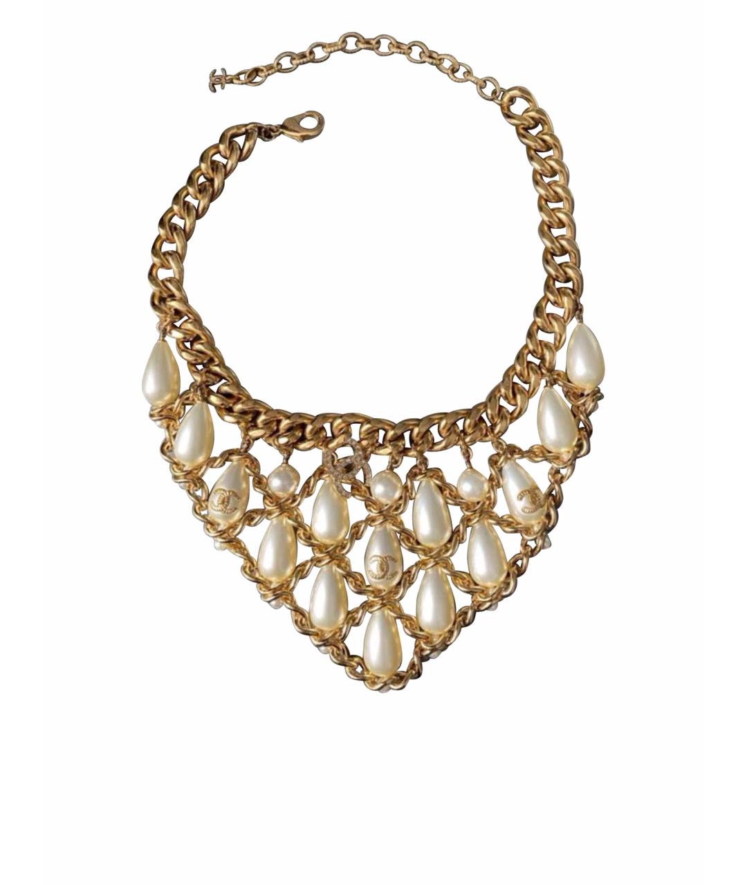 CHANEL Золотое жемчужное колье, фото 1