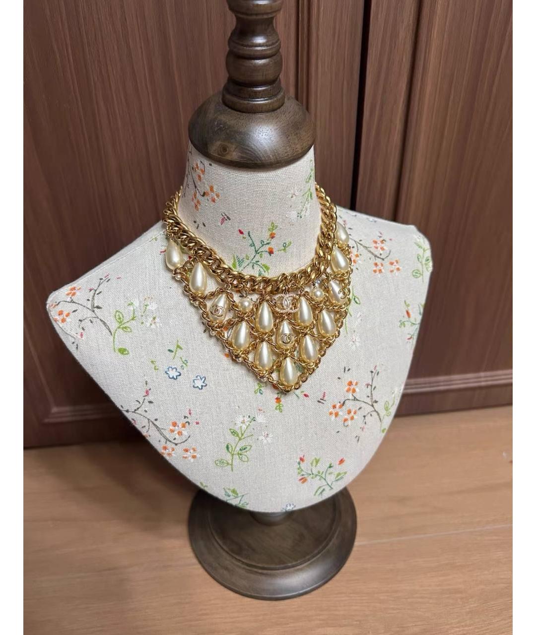 CHANEL Золотое жемчужное колье, фото 2