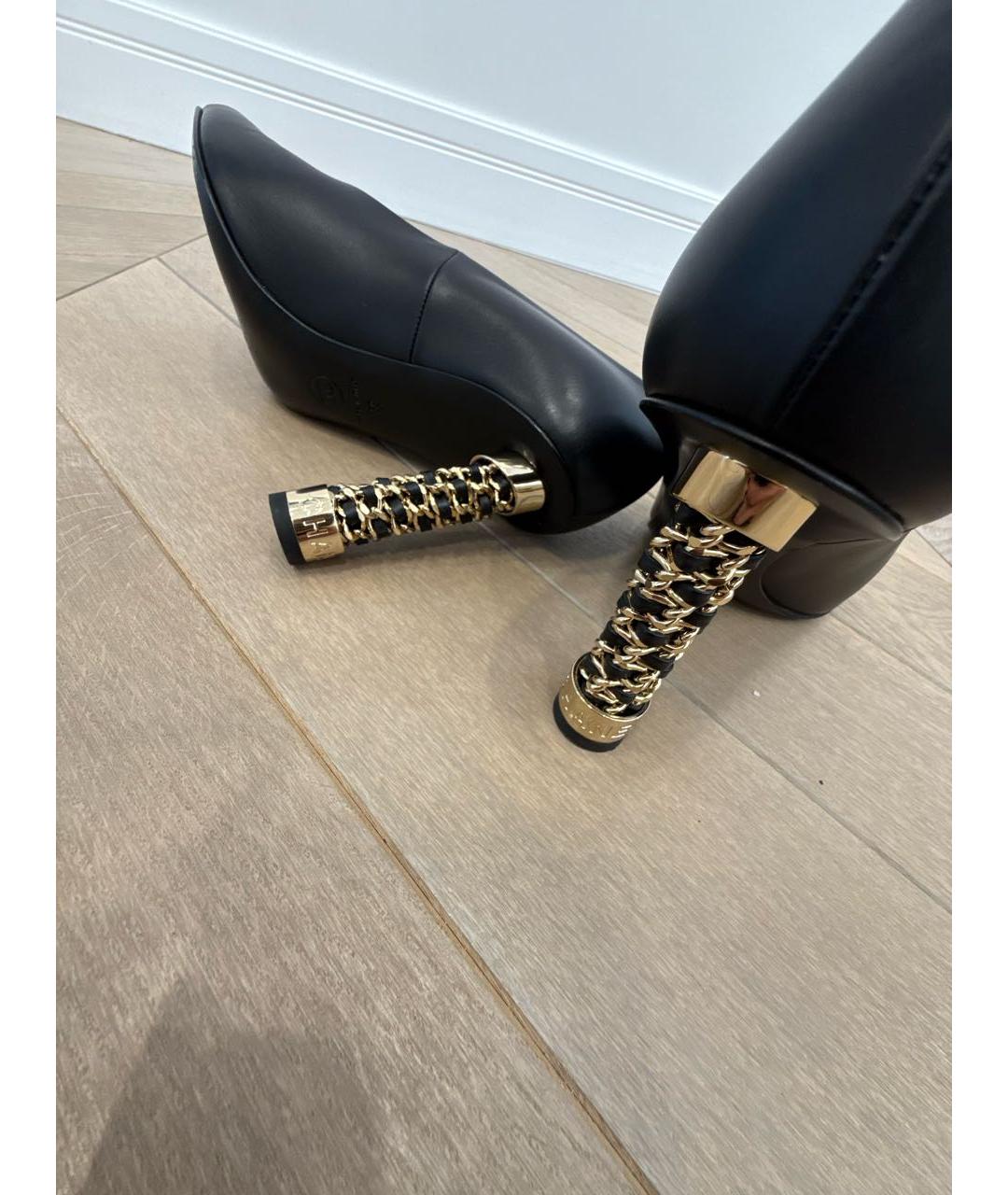 CHANEL Черные кожаные туфли, фото 5