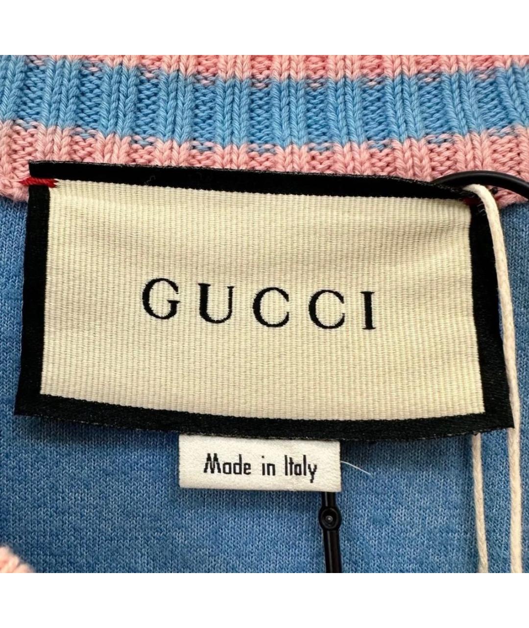 GUCCI Синий велюровый джемпер / свитер, фото 3