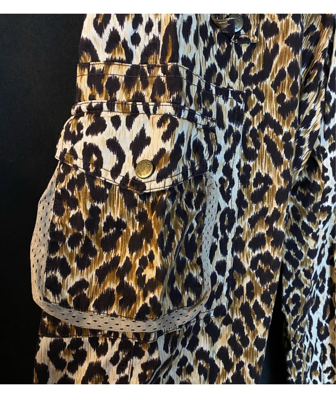 DOLCE&GABBANA Мульти хлопковые брюки широкие, фото 5