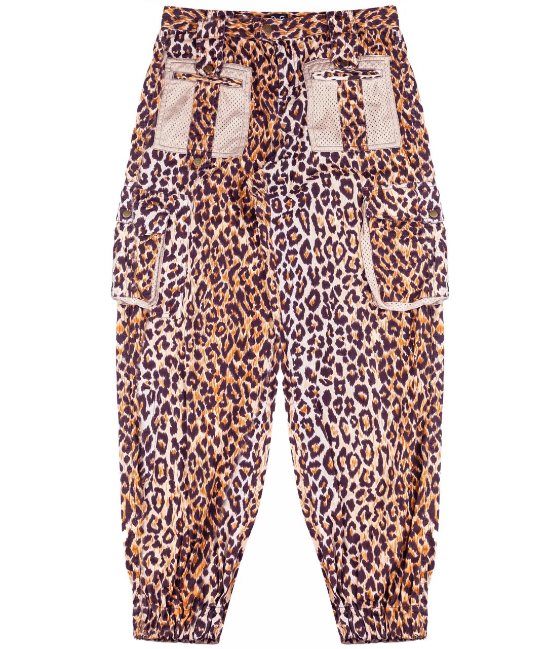 DOLCE&GABBANA Мульти хлопковые брюки широкие, фото 1
