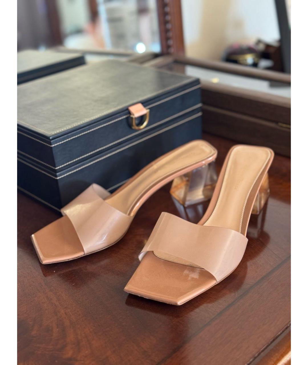 GIANVITO ROSSI Бежевые мюли, фото 3