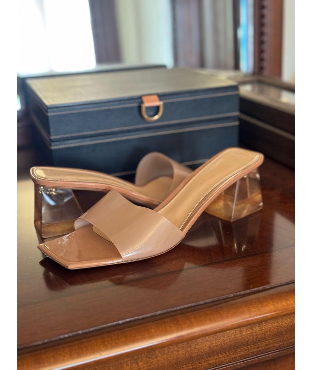 GIANVITO ROSSI Бежевые мюли, фото 5