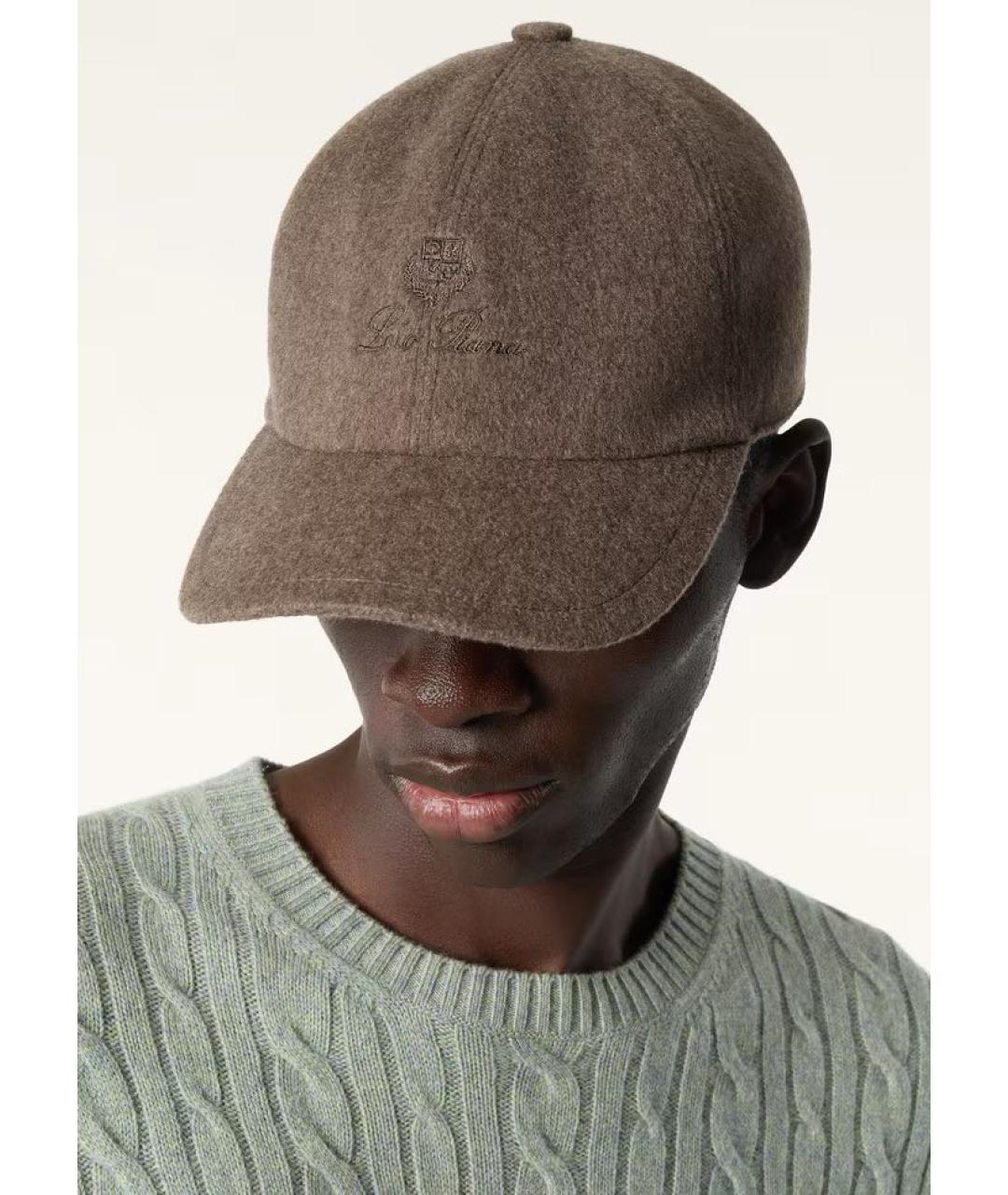 LORO PIANA Коричневая шерстяная кепка/бейсболка, фото 2