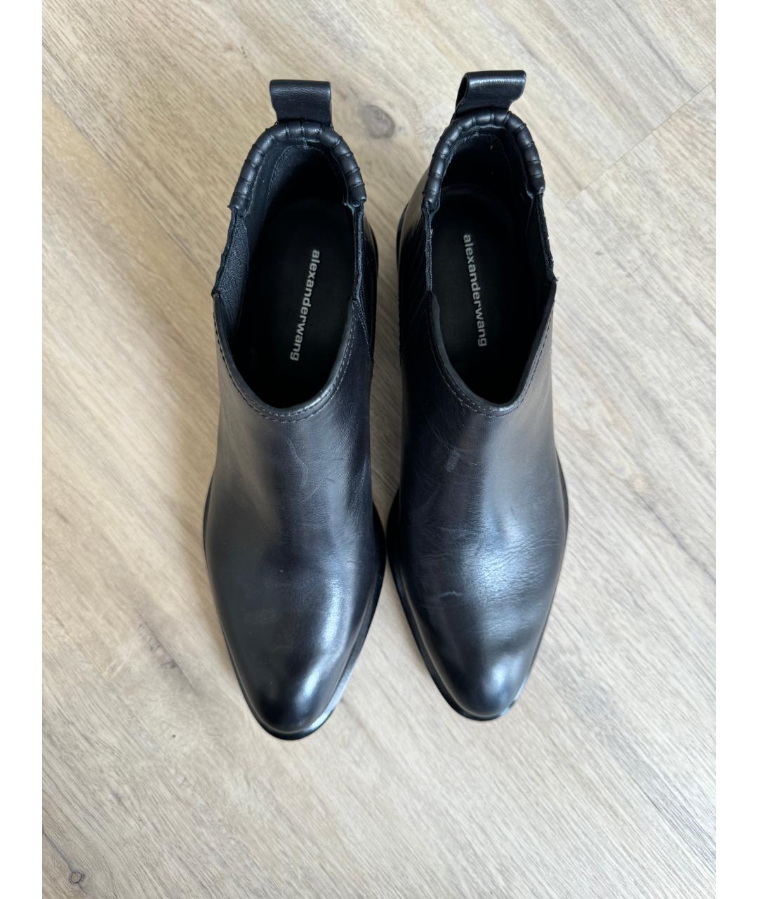 ALEXANDER WANG Черные кожаные полусапоги, фото 3