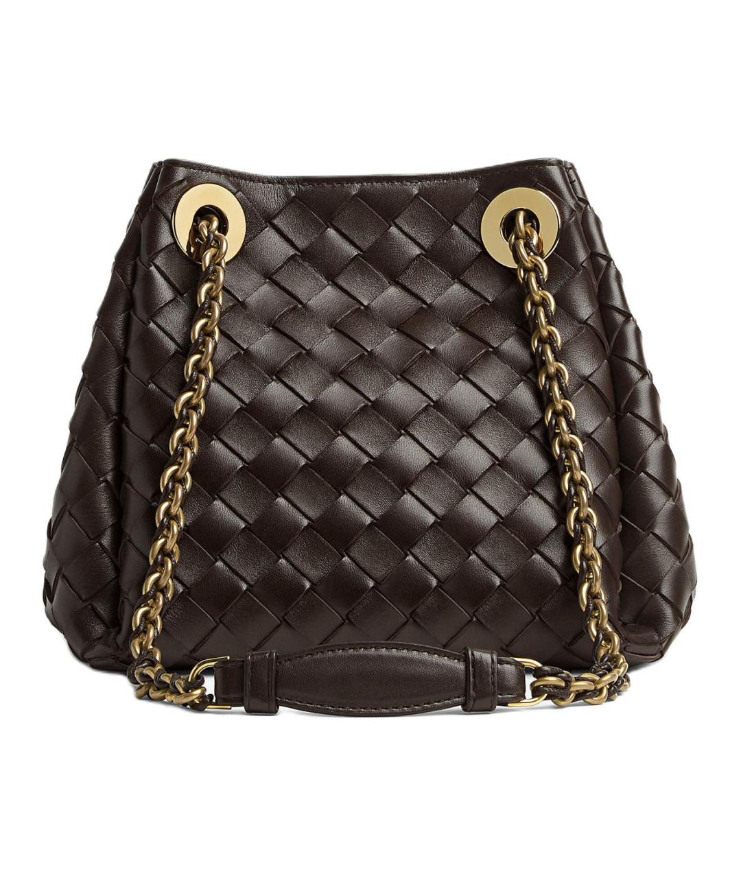 BOTTEGA VENETA Коричневая кожаная сумка через плечо, фото 1