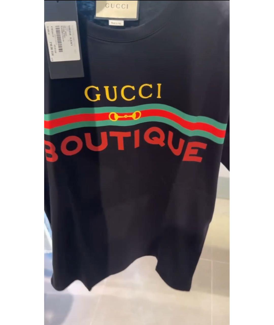 GUCCI Черная футболка, фото 3