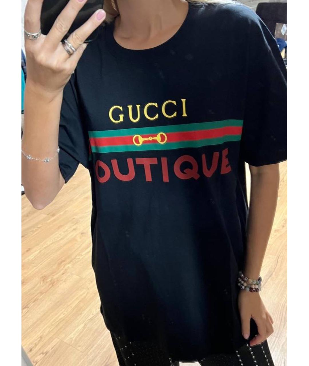 GUCCI Черная футболка, фото 2