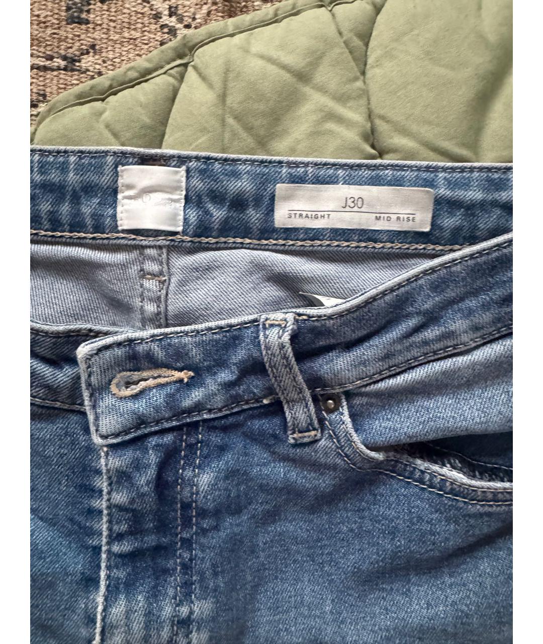 HUGO BOSS Голубые хлопковые прямые джинсы, фото 2