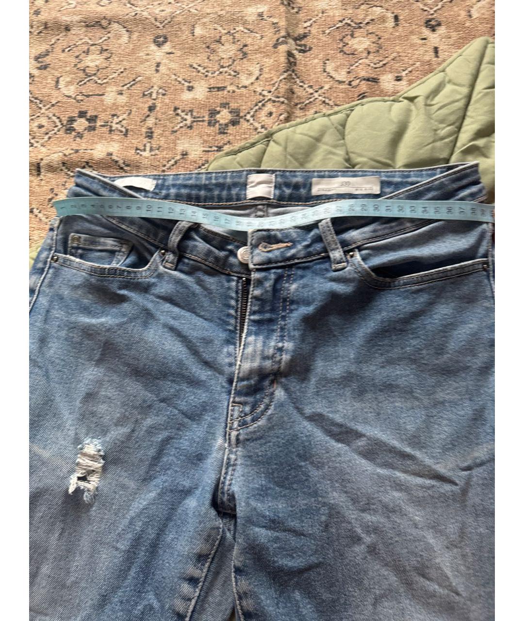 HUGO BOSS Голубые хлопковые прямые джинсы, фото 6